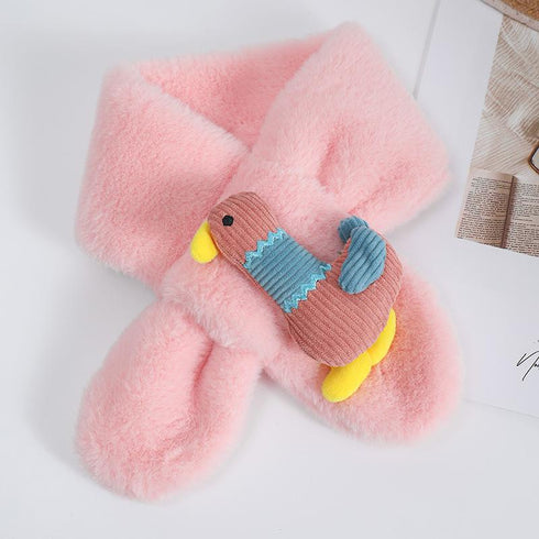 Children's Plush Scarf With Zoo Animal Decal